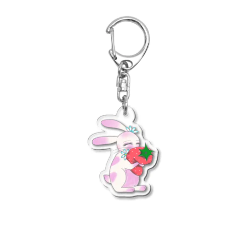 ♥らびこ♥の大好きなイチゴギュー Acrylic Key Chain