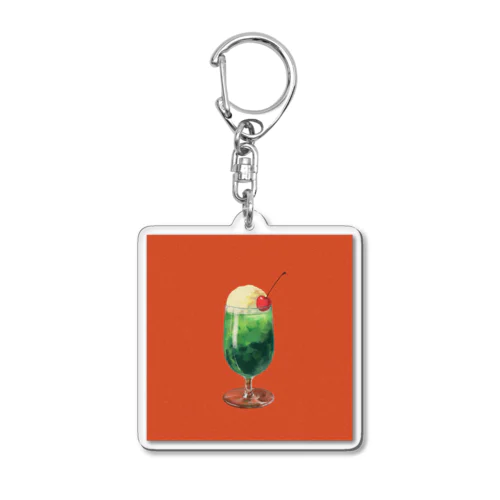 喫茶店のクリームソーダ Acrylic Key Chain