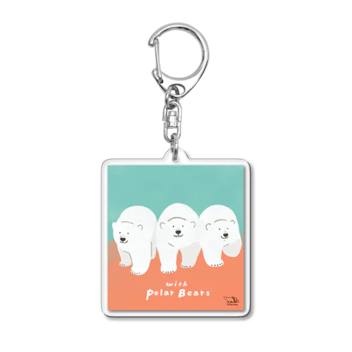 with Polar Bear Acrylic Key Chain