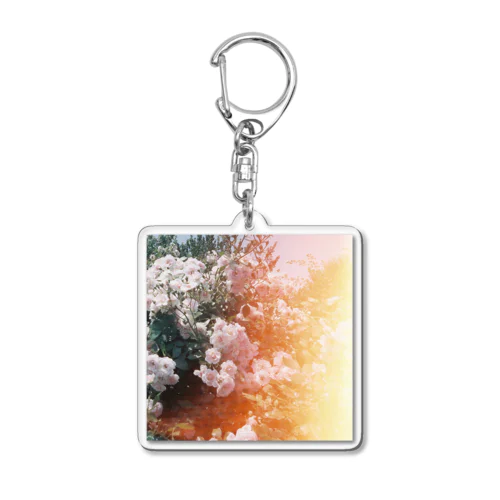 レトロな薔薇2（シカク） Acrylic Key Chain