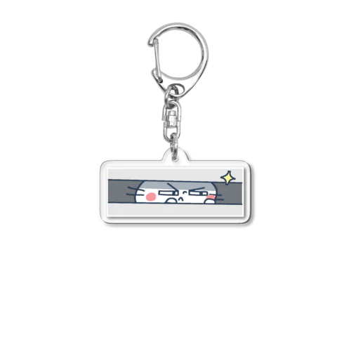 覗く猫 Acrylic Key Chain