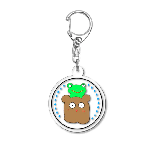 くまとかえる Acrylic Key Chain