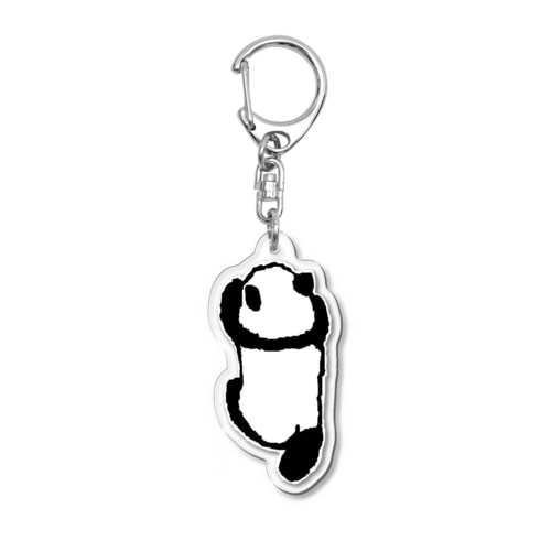 よじ登るパンダ(ブラック用) Acrylic Key Chain