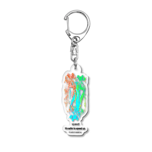 speed Acrylic Key Chain