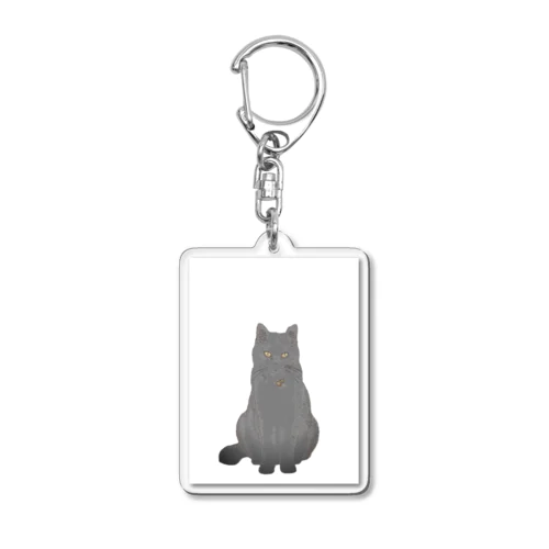 エモめの黒猫 Acrylic Key Chain
