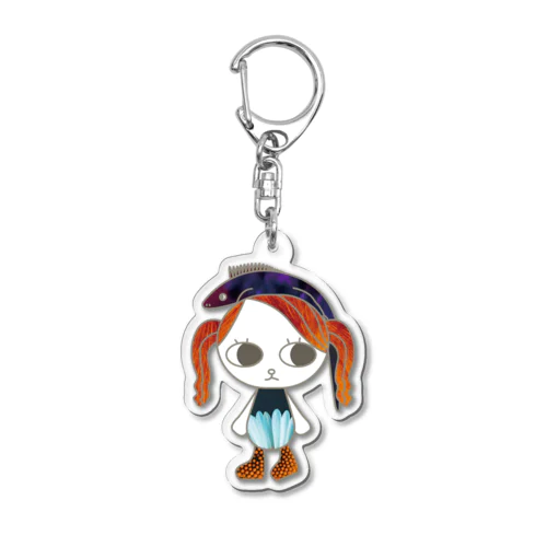 iguana girl Acrylic Key Chain