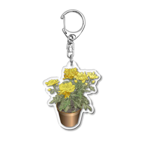 鉢植えの菊 Acrylic Key Chain