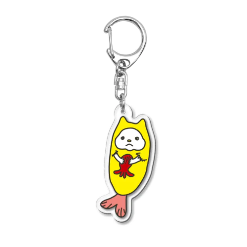 タコをもった何か Acrylic Key Chain