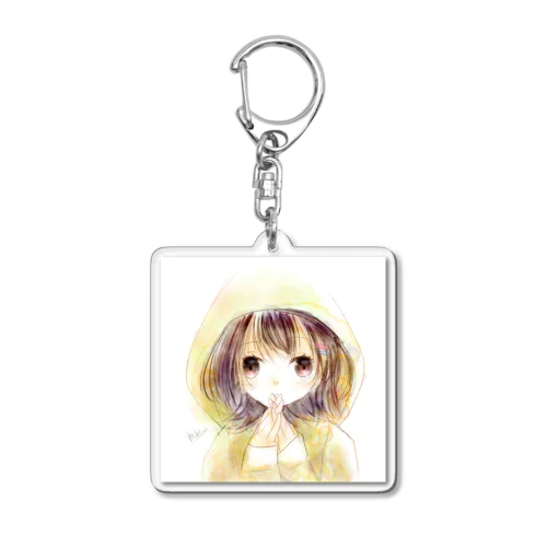 水彩黄パーカー Acrylic Key Chain