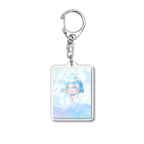 泡のパステル少女 Acrylic Key Chain