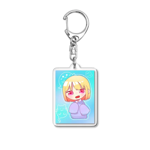 萌え袖パステル少女 Acrylic Key Chain