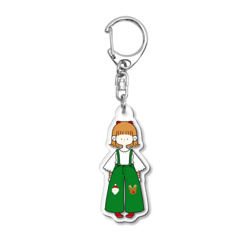 🔴🟢おひざにアップリケちゃん🟢🔴 Acrylic Key Chain