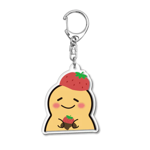 いちごのポーちゃん Acrylic Key Chain