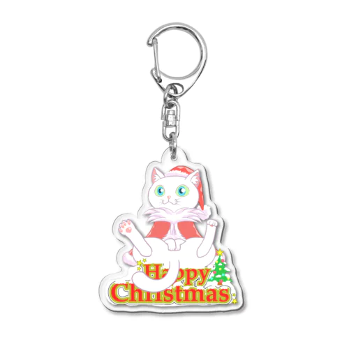 ねこクリスマス グッズ Acrylic Key Chain