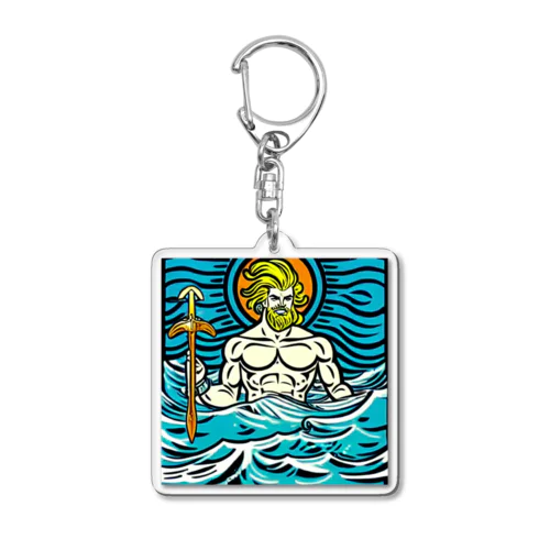 -The World Gods- #006 Poseidon Acrylic Key Chain