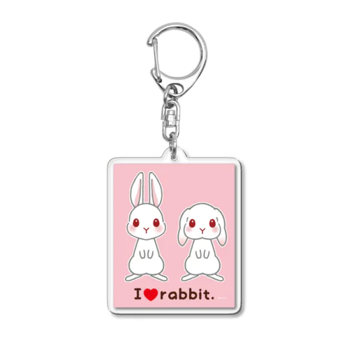 白うさぎ Acrylic Key Chain