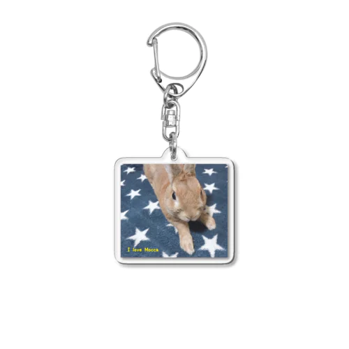 I LOVE MOCCA Acrylic Key Chain