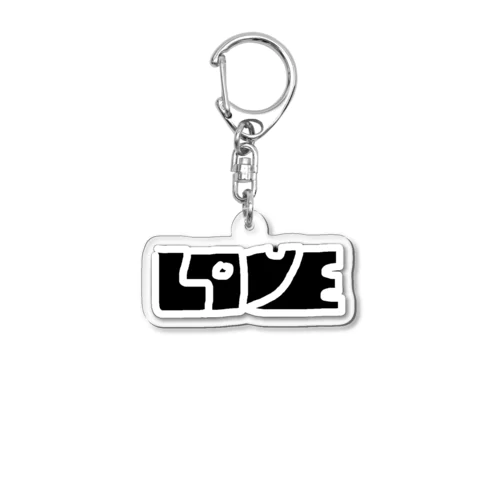 レトロ文字「LOVE」 アクリルキーホルダー