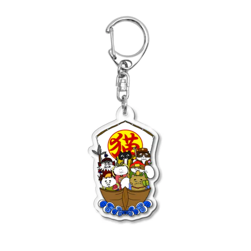 にゃん福神 Acrylic Key Chain