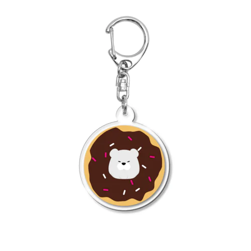 ドーナツに囚われたシロクマ チョコVer. Acrylic Key Chain