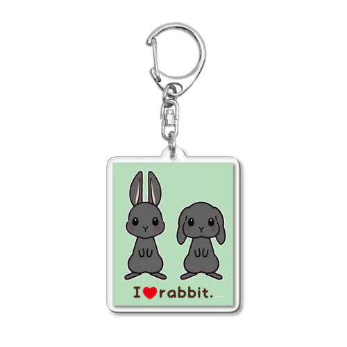 黒うさぎ Acrylic Key Chain