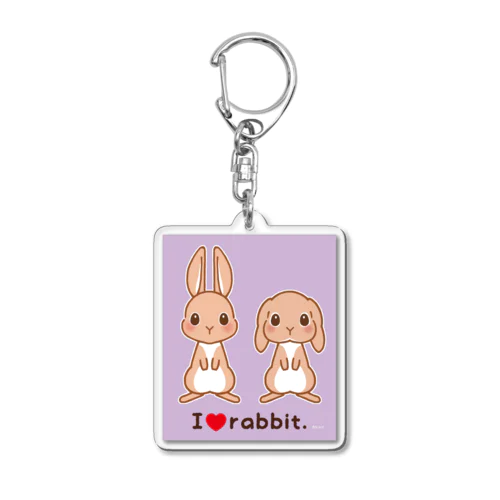 オレンジうさぎ Acrylic Key Chain