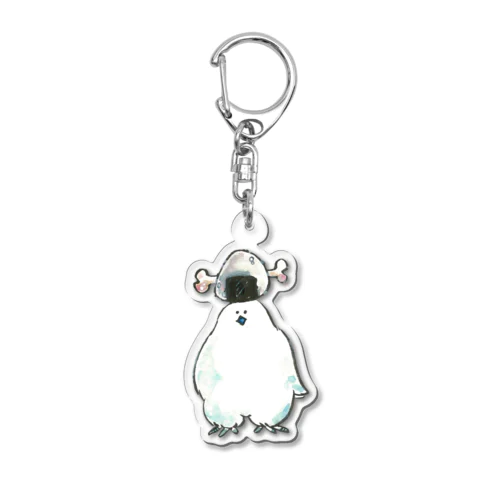 骨つきおにぎりとライチョウさん Acrylic Key Chain