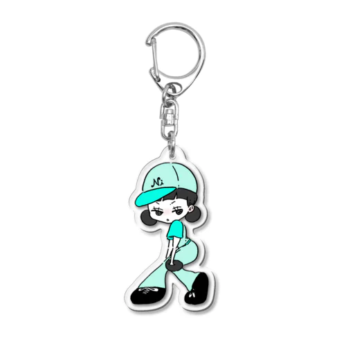 9番 ピッチャー 軽部 晴陽（かるべ はるひ） Acrylic Key Chain