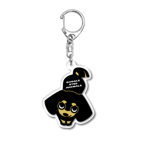 BLACK CREAM_female Acrylic Key Chain