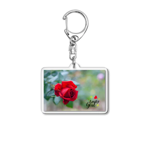 薔薇006LuckyGirl Acrylic Key Chain