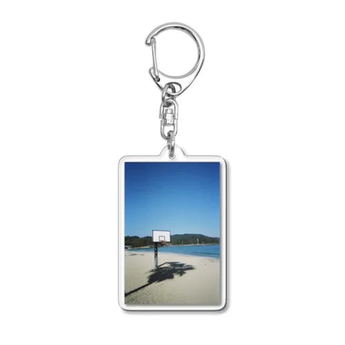 浜辺でバスケ Acrylic Key Chain