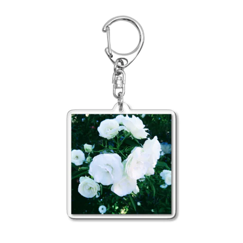 白薔薇1 Acrylic Key Chain