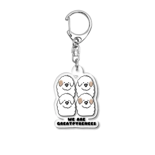 WE ARE GREATPYRENEES (黒) Acrylic Key Chain