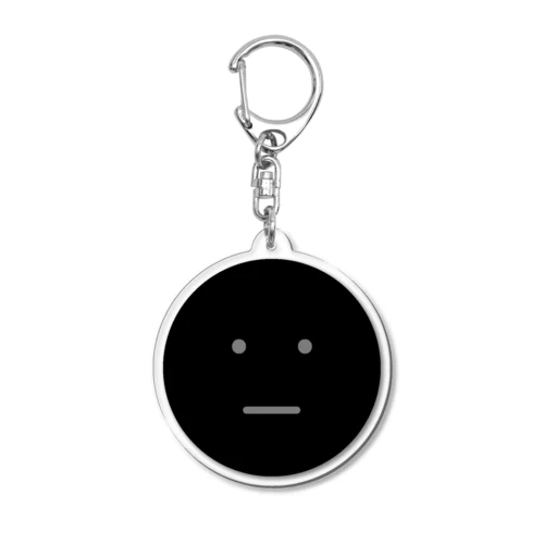 ビトのアクリルキーホルダー丸（黒） Acrylic Key Chain