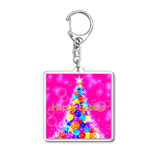 Happy Bubble  Acrylic Key Chain