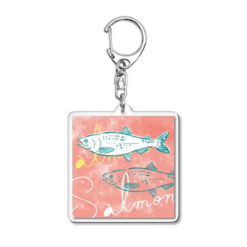 salmon Acrylic Key Chain