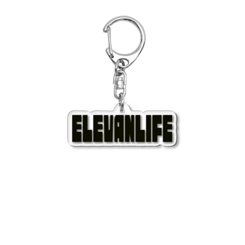 「ELEVANLIFE」文字グッズ Acrylic Key Chain
