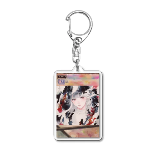 上塗りのキャンバス Acrylic Key Chain