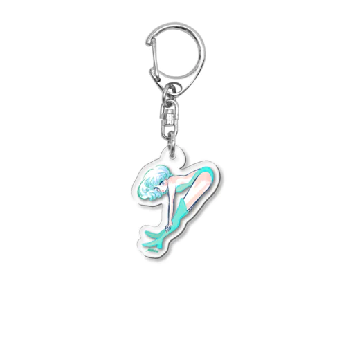 SFガール　ブルー Acrylic Key Chain