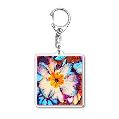 Funky Flower Acrylic Key Chain