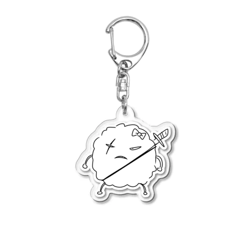 夜叉丸白バック Acrylic Key Chain