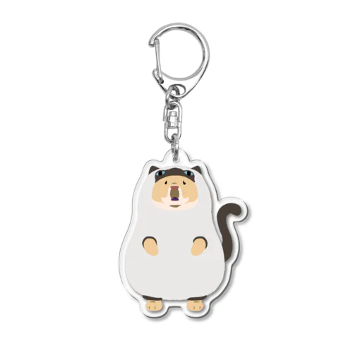 猫かぶりチャウさん　クリーム・シャム猫 Acrylic Key Chain