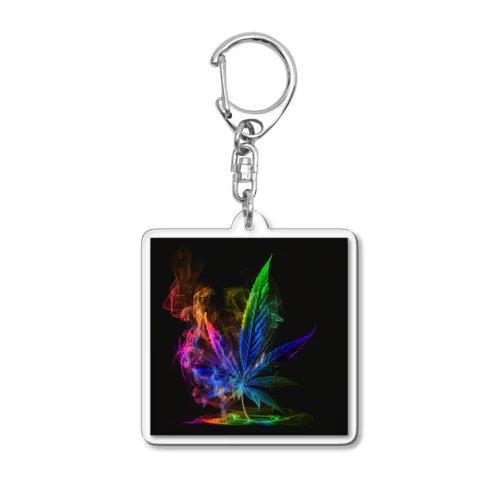 Smoke- hemp Acrylic Key Chain