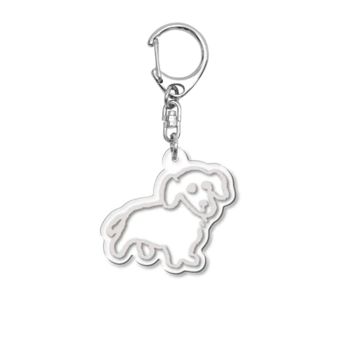 白いちまいカニンヘンダックス Acrylic Key Chain