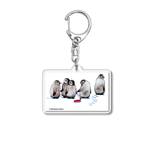 そらふぐ　むくむくぺんぎん Acrylic Key Chain