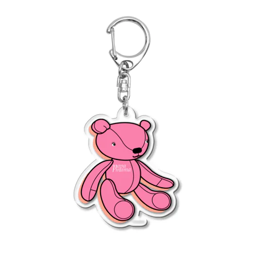 papamama Teddy bear🐻/ パパママ テディベア Acrylic Key Chain