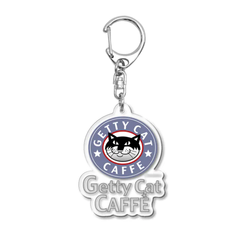 ネコのゲッティ🐈‍⬛/Getty Cat Caffe Acrylic Key Chain