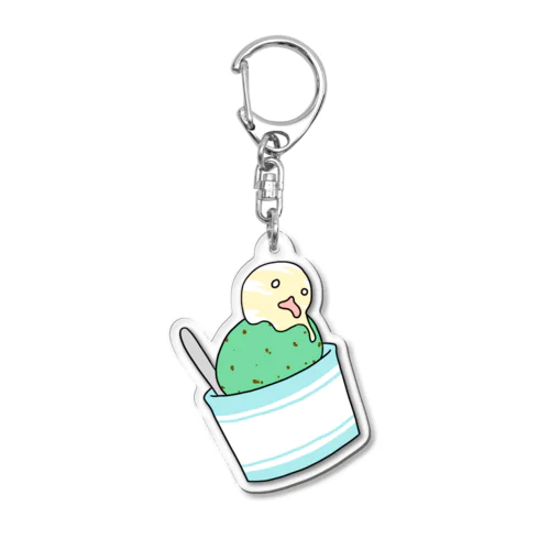 溶けかけアイスのカップアクキー Acrylic Key Chain