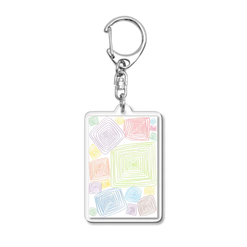 角うず：コミュニケーション運気アップ！ Acrylic Key Chain