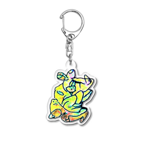 人間椅子はぬくいから好き Acrylic Key Chain